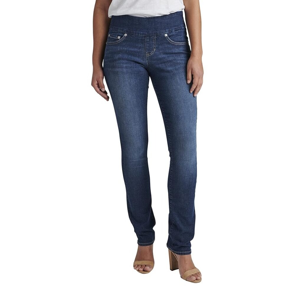Jag Jeans Women's Straight Leg Jeans in Dark Blue Wash
